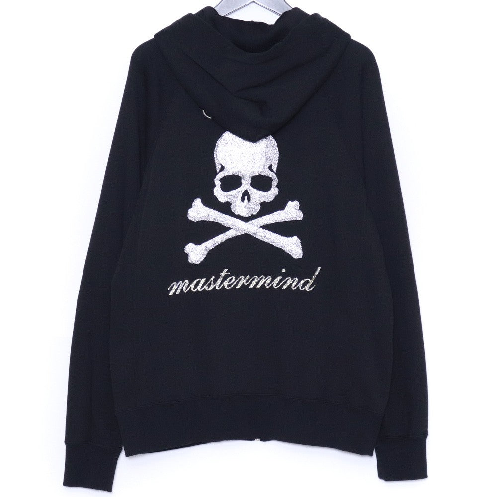 MASTERMIND Glass Beads Zip-Up Hoodie Black Size L
