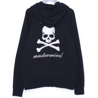 MASTERMIND Glass Beads Zip-Up Hoodie Black Size L