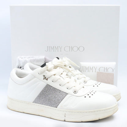 Jimmy Choo HAWAII M FAF Sneakers White Silver Size EU 44