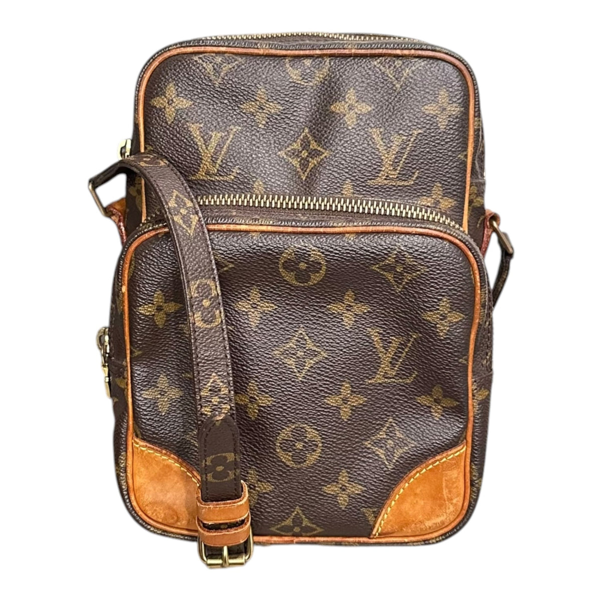 LOUIS VUITTON 2000s Amazon Monogram Shoulder Bag Brown