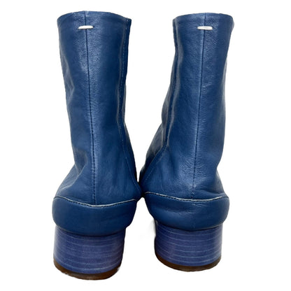 MAISON MARGIELA Tabi Leather Short Boots Blue Size 36