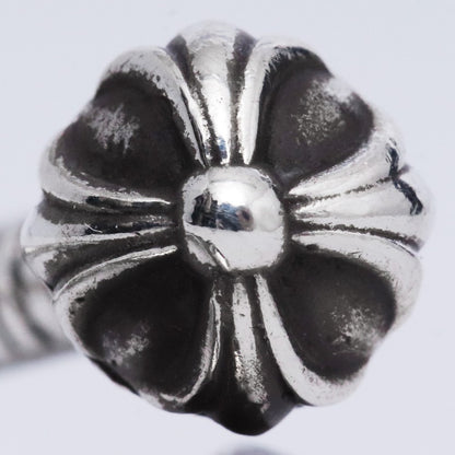 Chrome Hearts Silver Nail Cross Ball Ring Size US 7