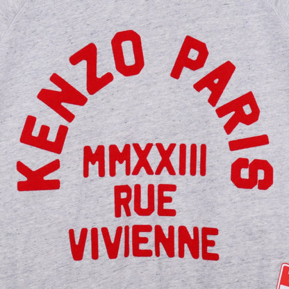 KENZO 23SS Logo Print Crewneck Sweatshirt Grey Size XXL