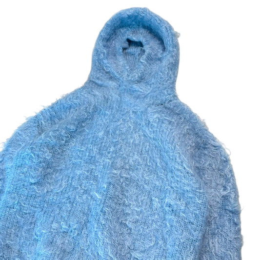TAO 23AW Pullover Mohair Knit Hoodie Light Blue