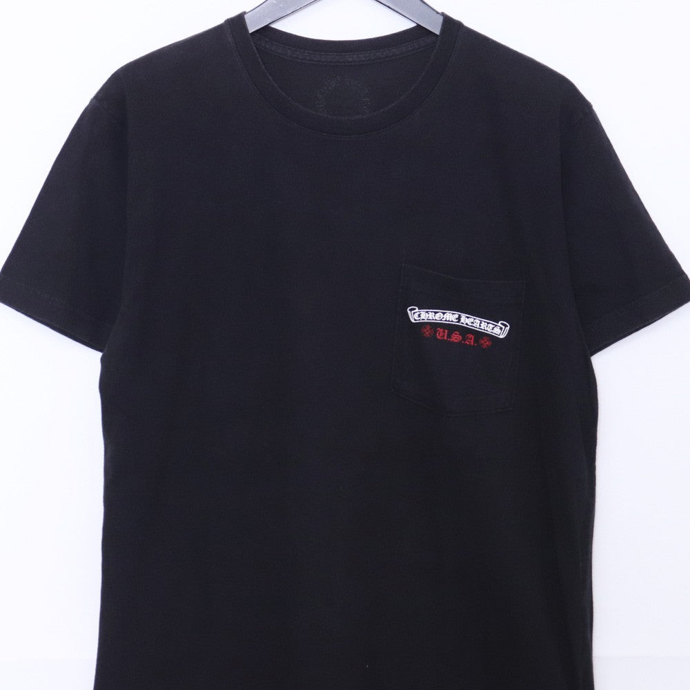 CHROME HEARTS American Flag Dagger T-Shirt Black Size M
