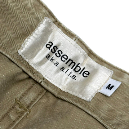 AFFA Distressed Bondage Pants Beige Size M