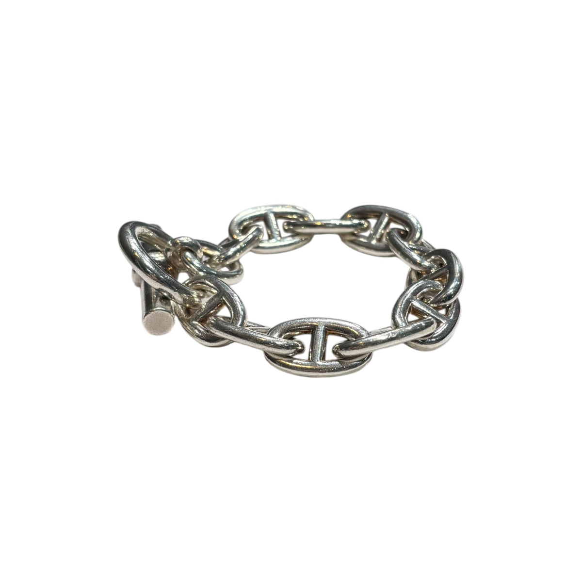 HERMES Chaine d’Ancre TGM 11 Link Bracelet Silver