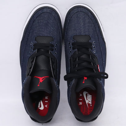 LEVI Air Jordan 3 Retro Indigo Sneakers Size 29cm