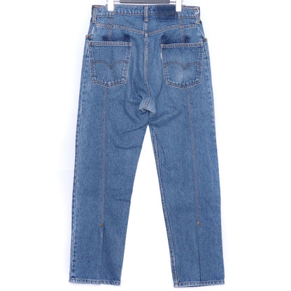 CHANGES REMAKE DENIM PANTS Loose Indigo Jeans Free Size