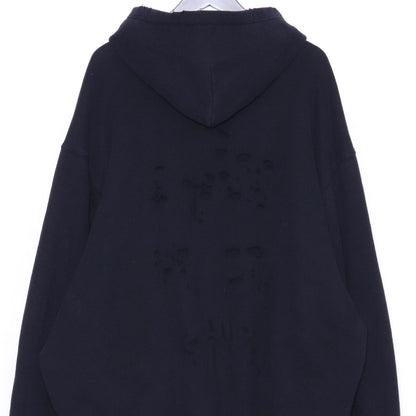 Balenciaga CAPS Destroyed Hoodie Black 21SS Size XS