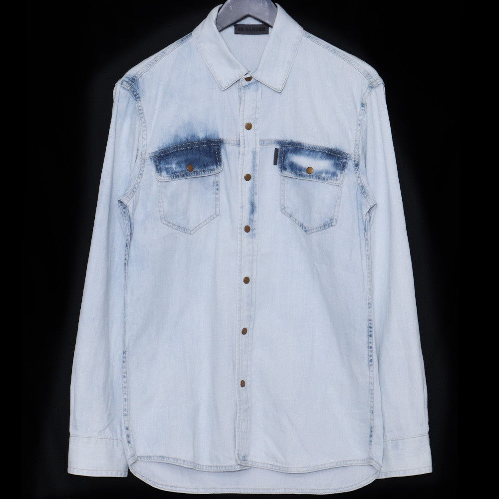 Jil Sander 19SS Blue Western Denim Shirt Size S