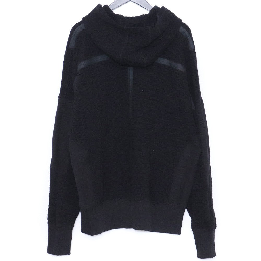 A COLD WALL Textured Concealed Zip Hoodie Black Size XL