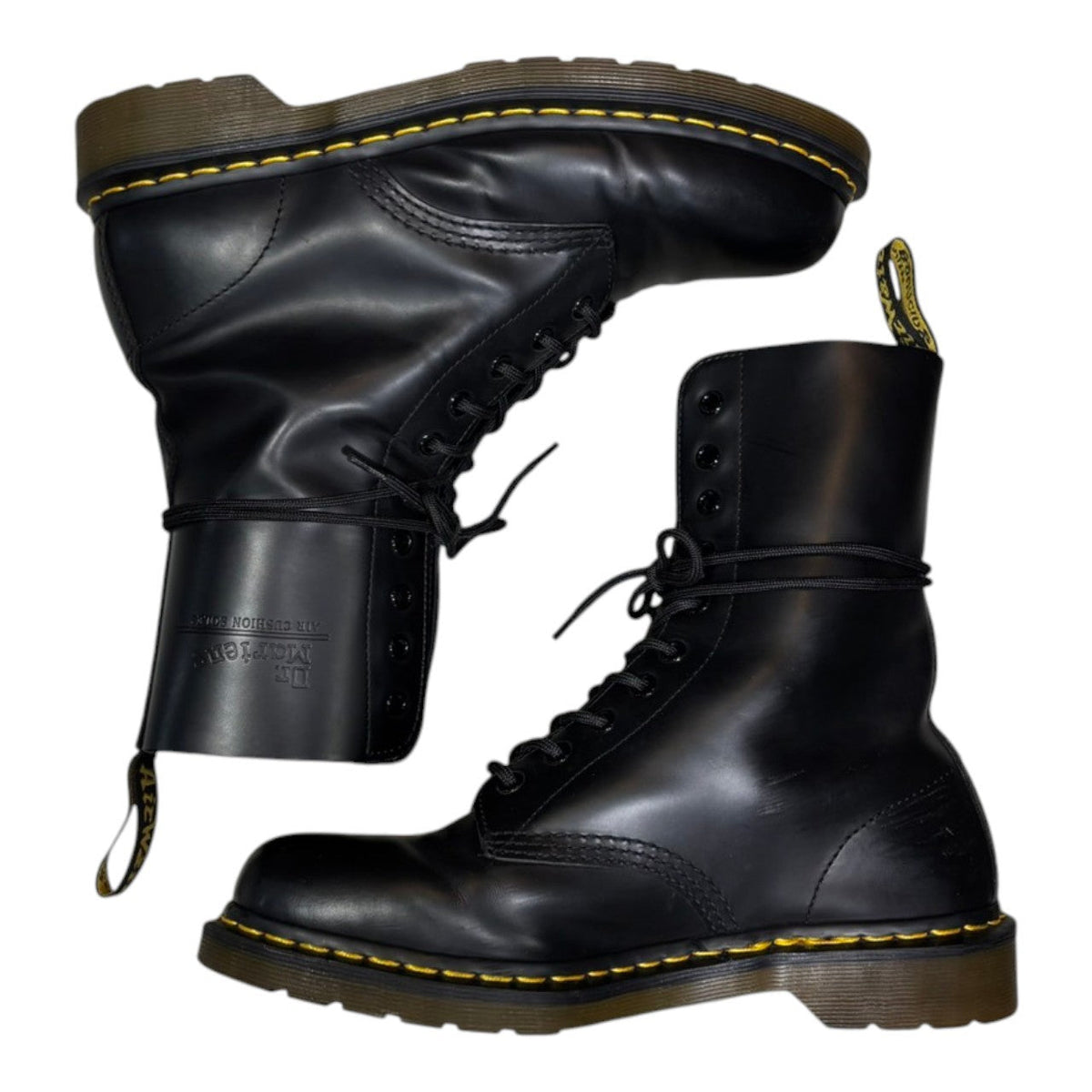 DR.MARTENS 10-Eyelet Leather Boots Black Size 26.5cm