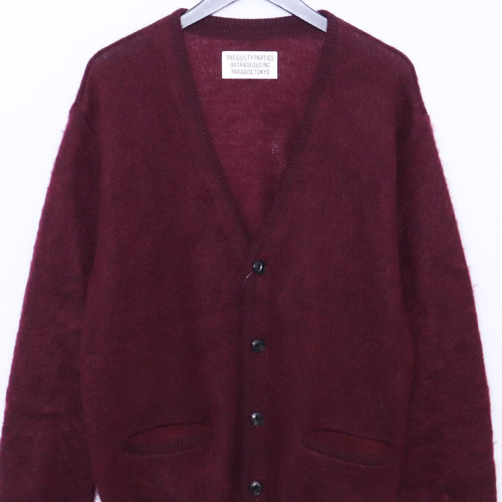 WACKO MARIA 23SS Mohair Knit Cardigan Bordeaux Size S