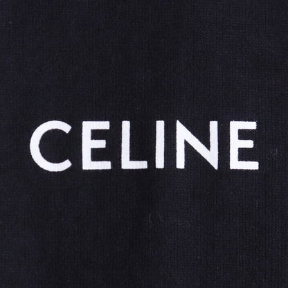 CELINE 38AW Small Logo Print Loose T-Shirt Black Size XS