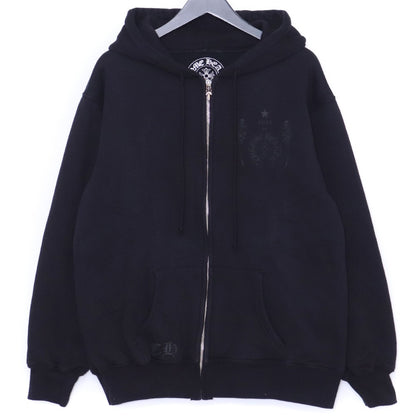 Chrome Hearts JOE FOTI SKULL Zip-Up Hoodie Black Size L