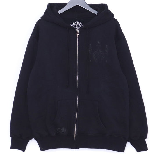 Chrome Hearts JOE FOTI SKULL Zip-Up Hoodie Black Size L