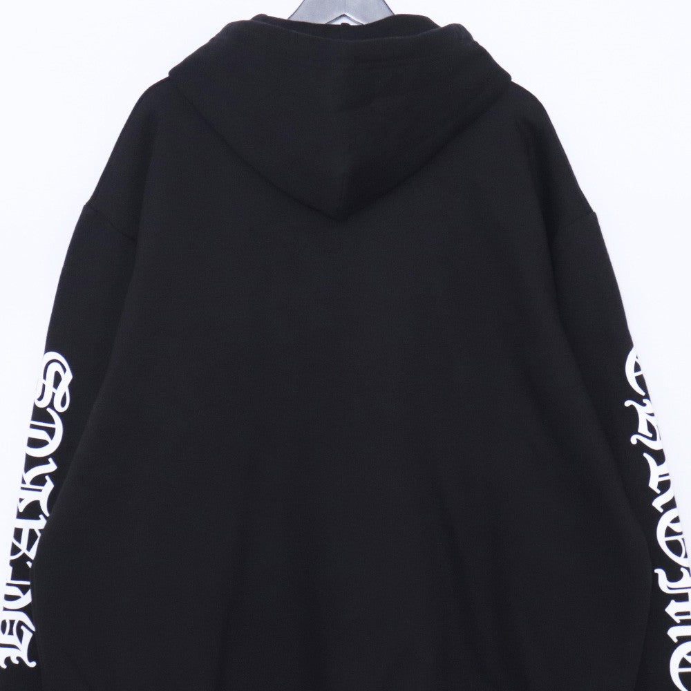 CHROME HEARTS Vertical Logo Hoodie Black Size XL