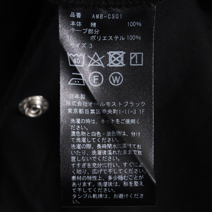 ALMOSTBLACK Dot Button Adjustment Sweat Hoodie Black Size 3