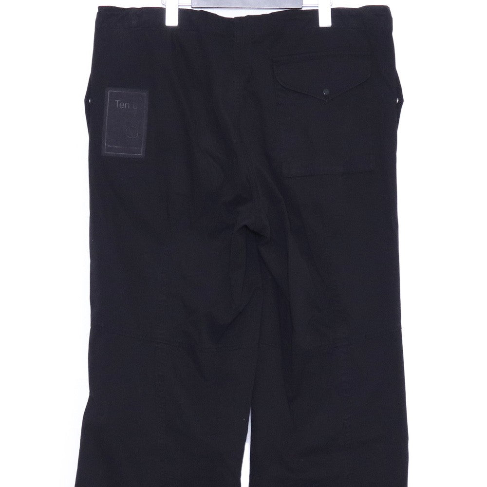 TEN C 25SS Cotton Gabardine Army Trousers Black Size 46