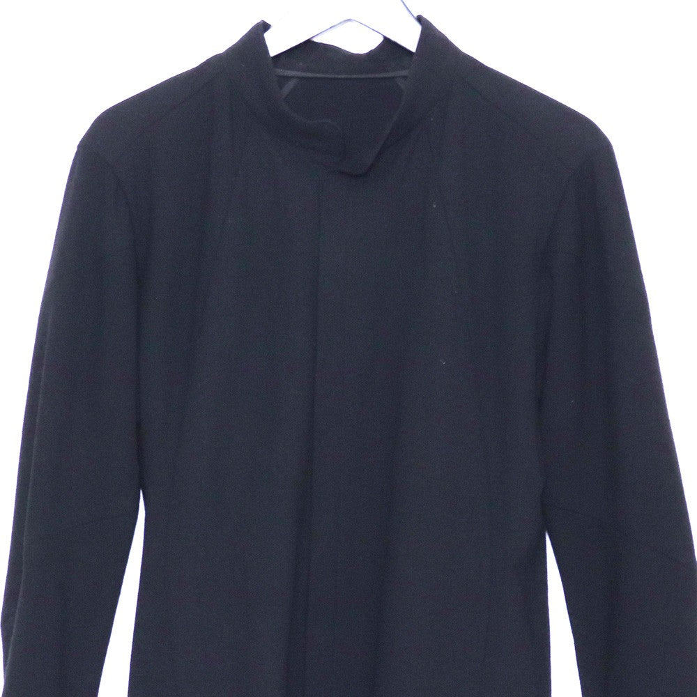 N/07 Amundsen Wool Long Sleeve Button-Up Shirt Black Size 44