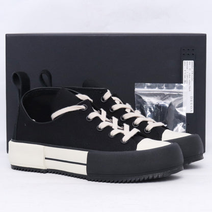Devoa Black Nylon Low-Cut Sneakers Size 25.5cm