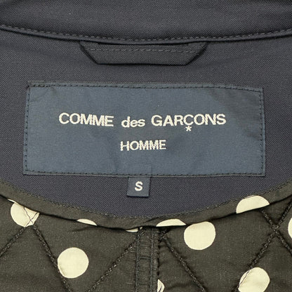 COMME des GARCONS HOMME 14AW Dot-Lined Wool Coat Navy Size S