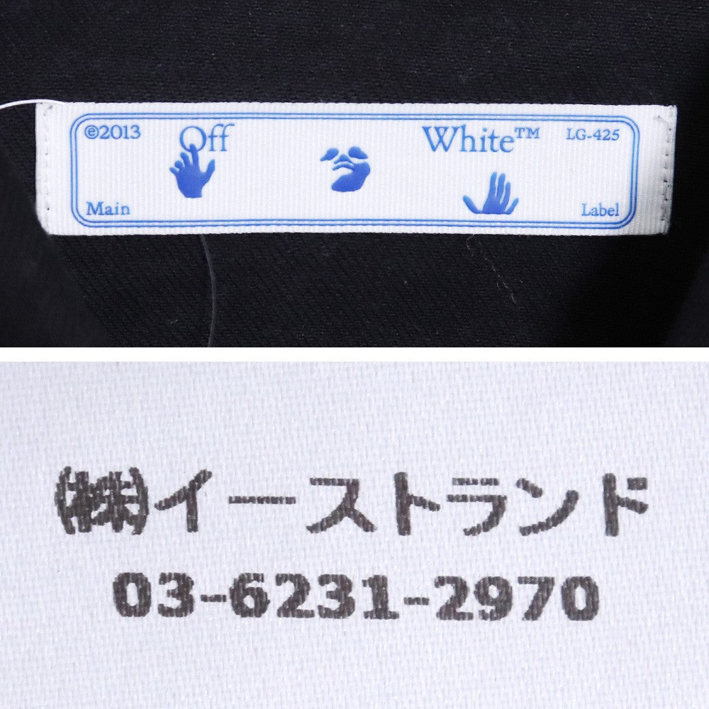 OFF-WHITE Logo Printed Denim Jacket Black Size XL