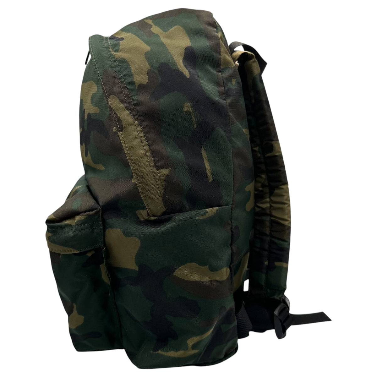Herve Chapelier Camouflage Nylon Daypack Khaki Backpack