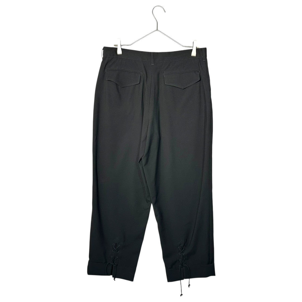 REGULATION Yohji Yamamoto 24SS Lace-Up Slacks Black Size 3
