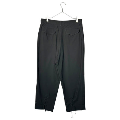 REGULATION Yohji Yamamoto 24SS Lace-Up Slacks Black Size 3