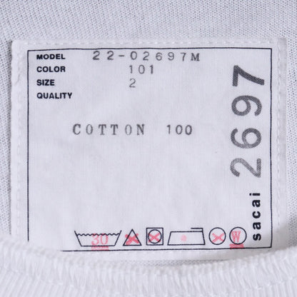 Sacai 22SS Bandana Print T-Shirt White Size 2