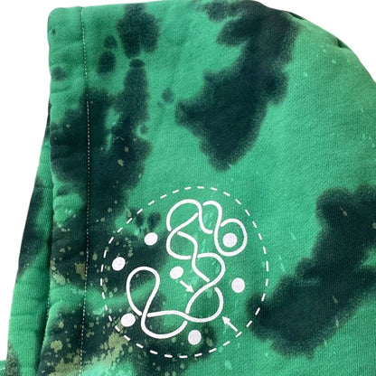 BLANKMAG x BAL Elle Showering Tie Dye Hoodie Green Size 3