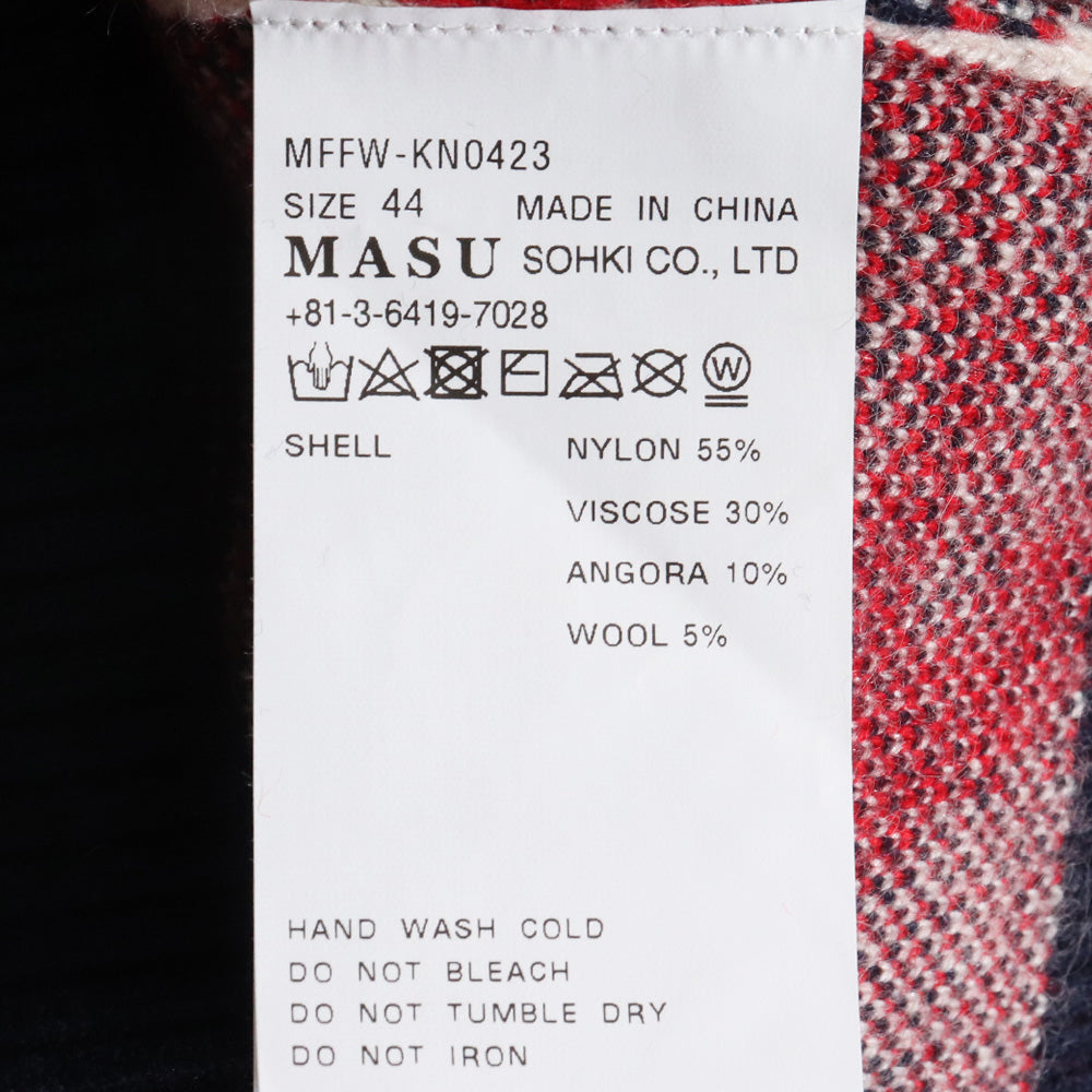 MASU 23AW Marble Flag Knit Sweater Multi Size 44