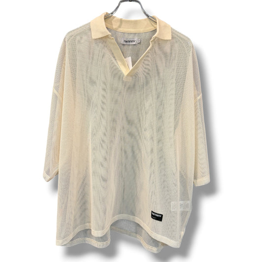 TIGHTBOOTH Mesh Skipper Shirt White Short Sleeve Size XL