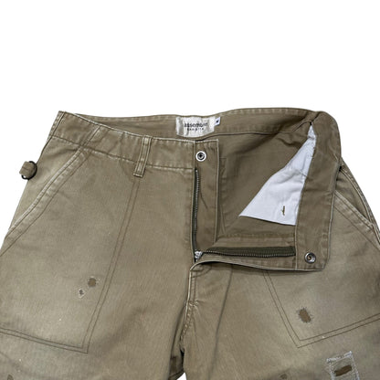 AFFA Distressed Bondage Pants Beige Size M