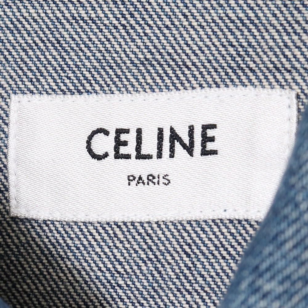 CELINE 22AW BOY DOLL Union Wash Denim Jacket Indigo Size XS