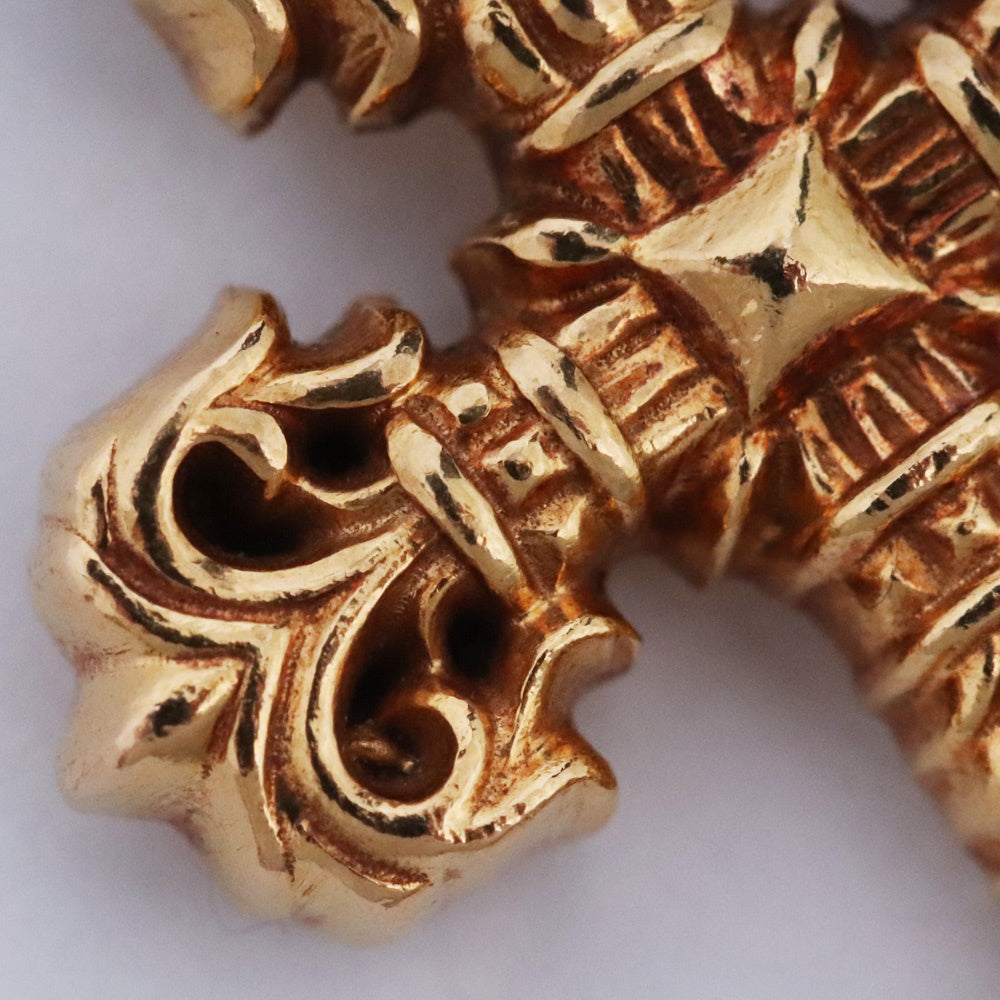 Chrome Hearts 22K Filigree Cross Tiny Pendant Gold Size F