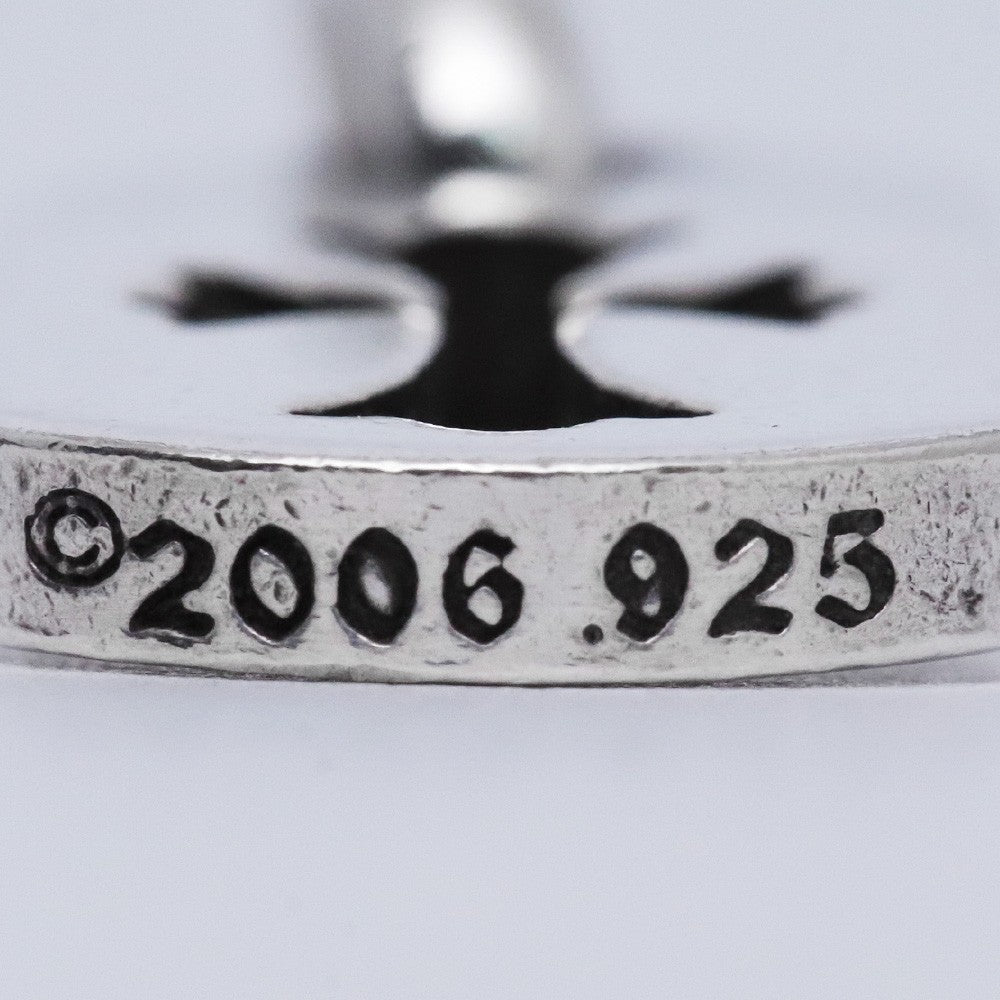 CHROME HEARTS Tiny Cutout Cross Dog Tag Silver Size F