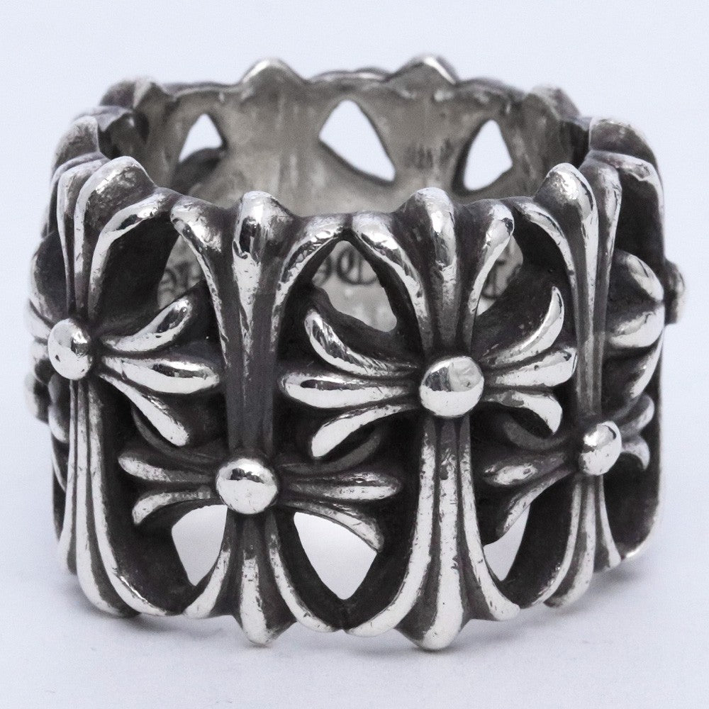 CHROME HEARTS Cemetery Cross Ring Silver Size JP 26