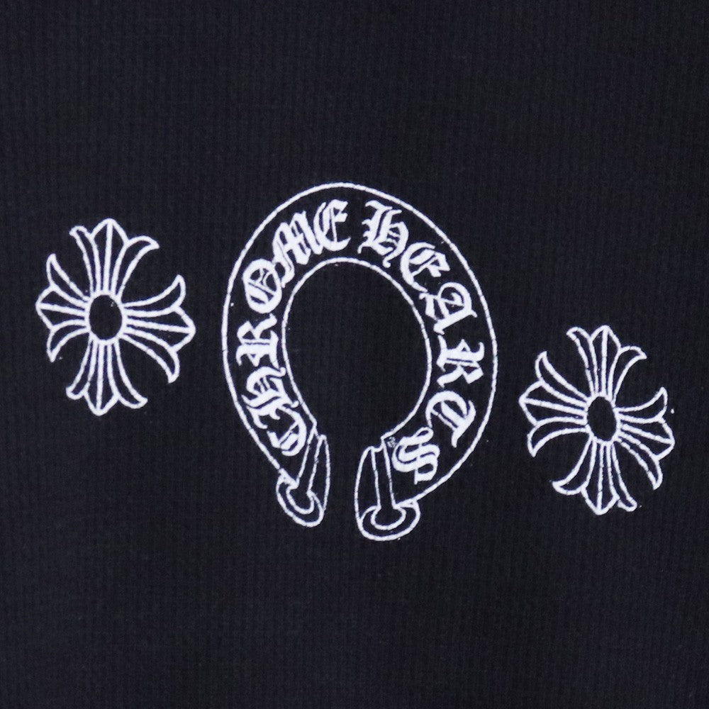 CHROME HEARTS Old Horseshoe CH+ Thermal Long Sleeve Tee Black Size M