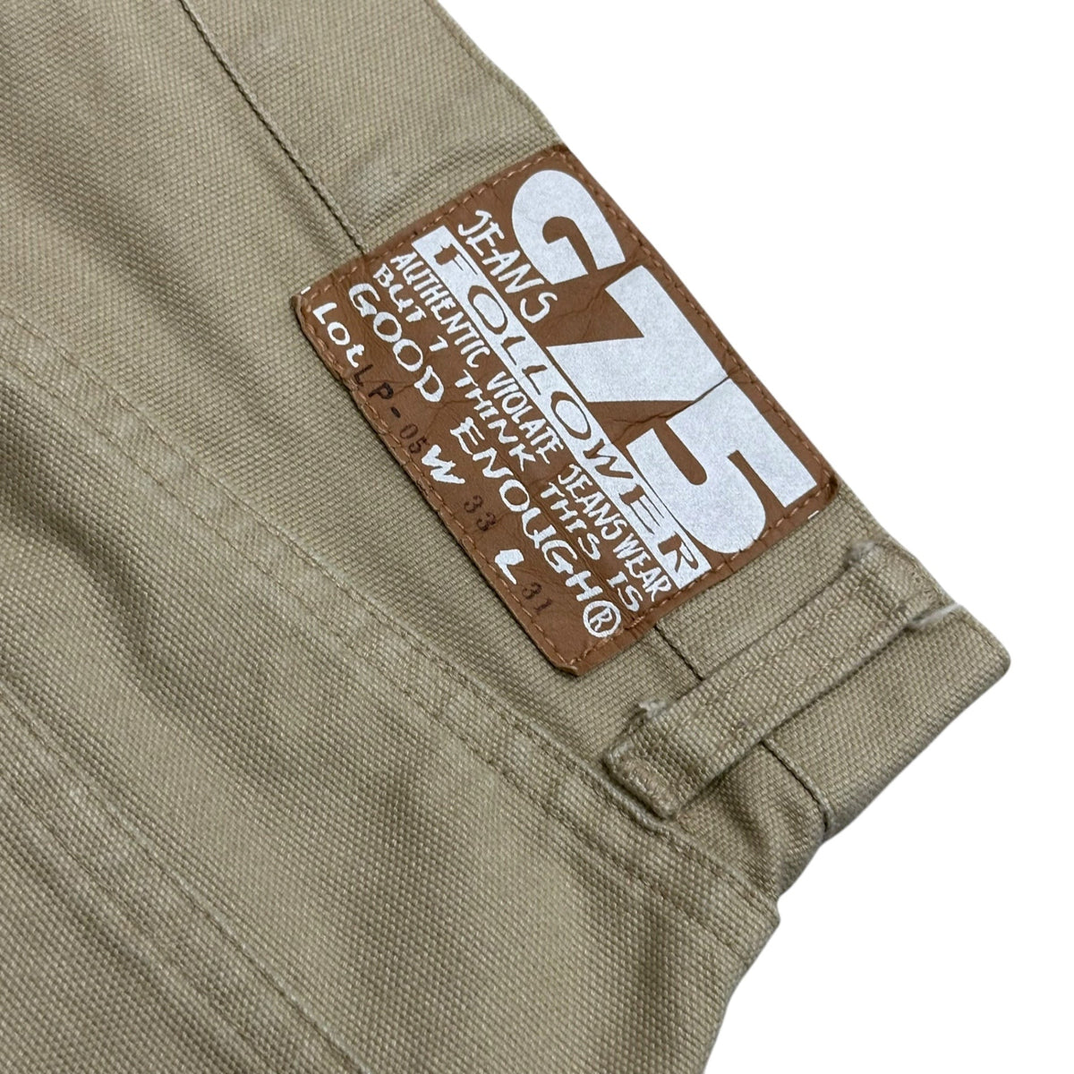 GOODENOUGH 1993 90s Duck Work Pants Beige Size M