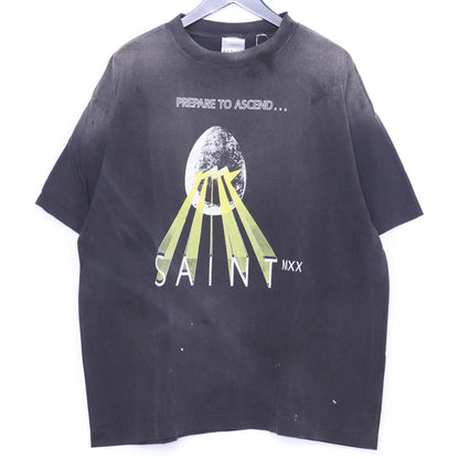 SAINT MICHAEL 25SS Egg Print T-Shirt Black Size L