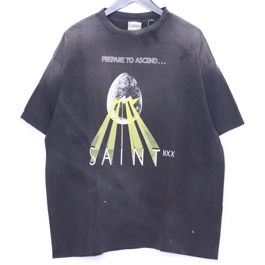 SAINT MICHAEL 25SS Egg Print T-Shirt Black Size L