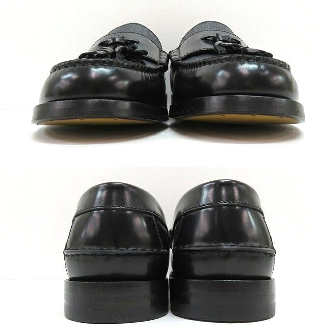 GUCCI GG Supreme Tassel Loafers Black Size 5