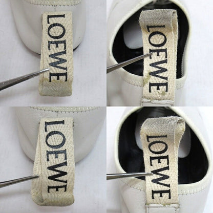 LOEWE Soft Derby Flat Shoes White Sneakers Size 37
