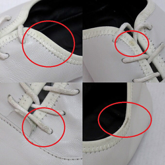 LOEWE Soft Derby Flat Shoes White Sneakers Size 37