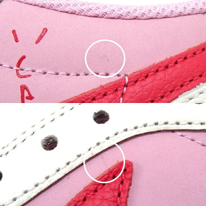 NIKE Air Jordan Travis Scott 1 Low Sneakers Pink Size 28cm