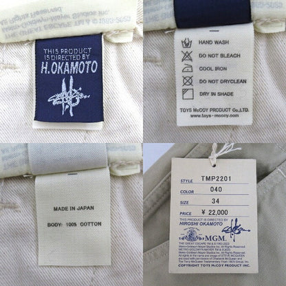 TOYS McCOY V. Hilts Chino Trousers Khaki Beige Size 34
