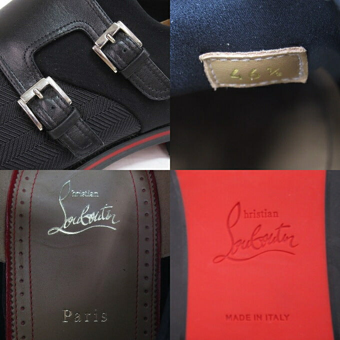 Christian Louboutin Mortisky Calf Shoes Black Sneakers Size 46 1/2
